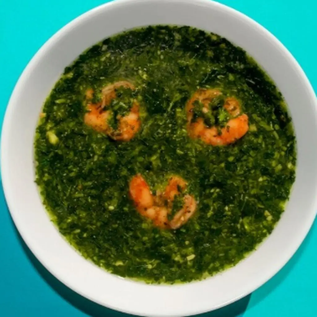 Mulukhiyah with Shrimp